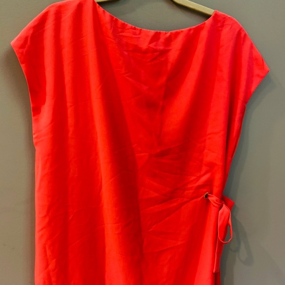 Coral side tie dress - Picture 2 of 4